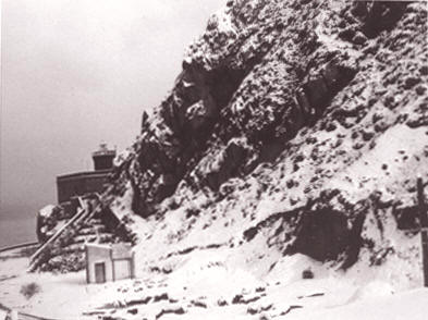 Capo d'Orlando - Storica foto d'epoca della neve a mare